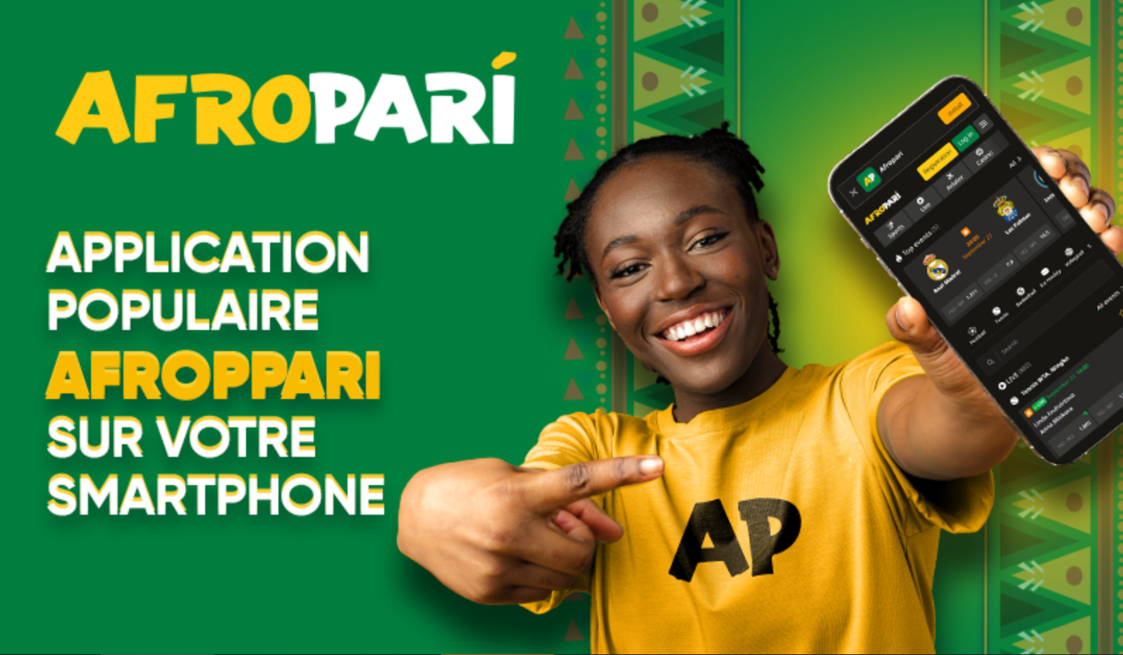 Application et version mobile d'AfroPari